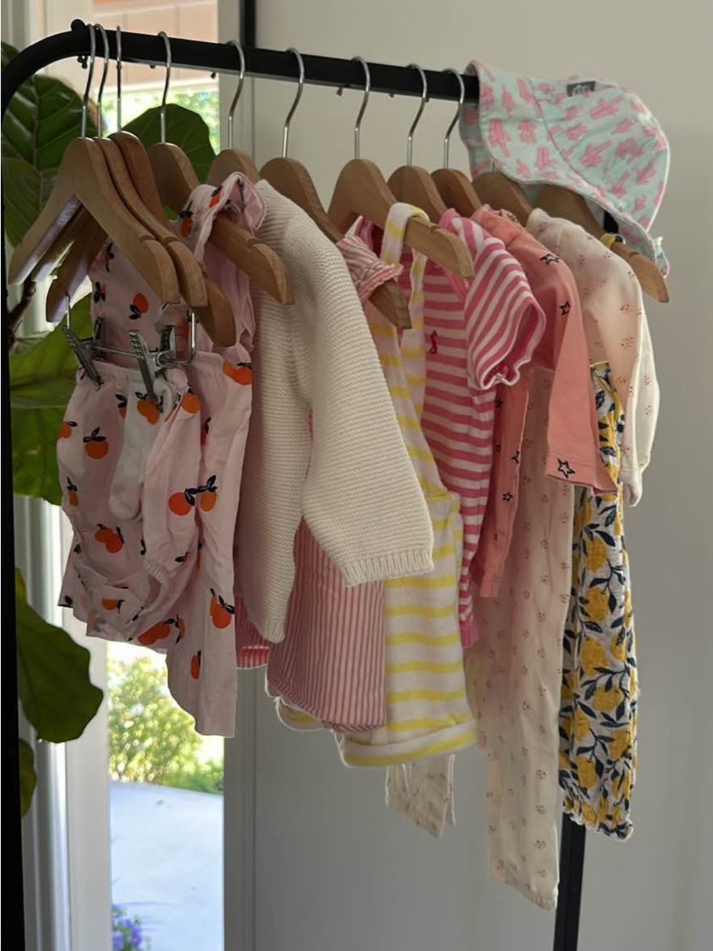 Pink & Yellow Baby Clothing Mix - Cute Stripes and Prints